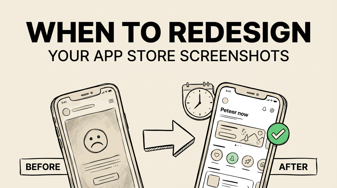 When to Redesign Your App Store Screenshots (And How to Do It Right)