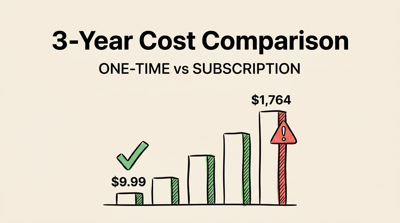 3-year cost comparison of AppLaunchpad alternatives
